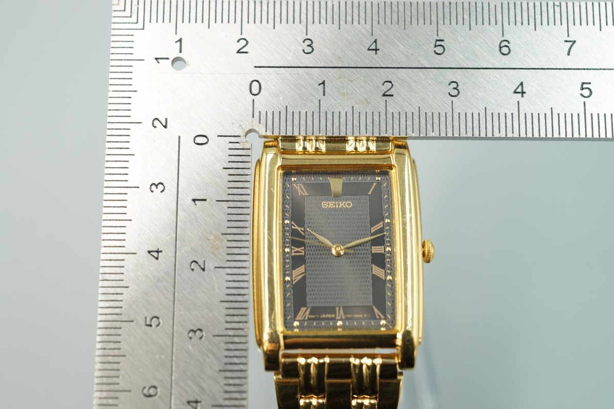 SEIKO セイコー V701-5E40 ヴィンテージ クォーツ 腕時計 Seiko Quartz Men's V701-5E40-R1 Gold Tone ,Lizard Band Watch