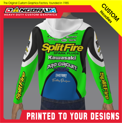 Hoodie Splitfire MX hooded top custom - Picture 2 of 2