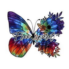 Butterfly Sticker 2 Inch Colorful Boho Flowers Motivational Positive
