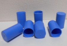 Lot of 100 Blue Plastic Round End Cap Cover for Pipe Tube Bolt Threads 1/2" ID