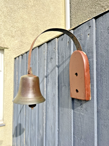 ANTIQUE VICTORIAN SHOP KEEPERS BRASS BRONZE IRON DOOR SERVICE BELL LOUD RINGER - Picture 10 of 10
