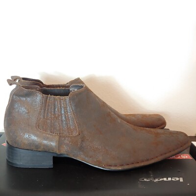 Via Spiga Birmingham Ankle Boots Brown Duede Leather Mens Size 10 M