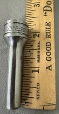Snap On Tools SFS081 1/4” 6 Point 3/8” Drive Deep Socket Made In USA