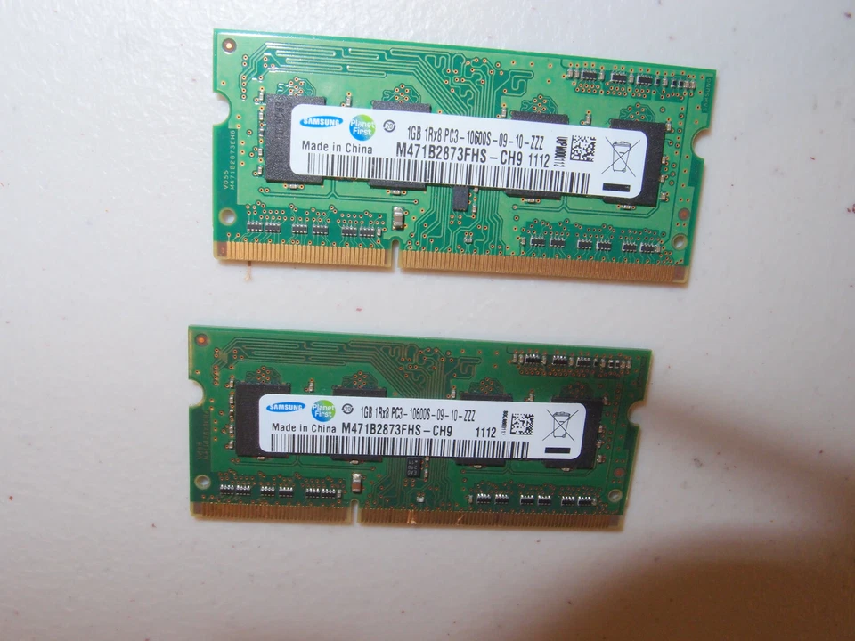 Lot of 6 1GB PC3-10600S DDR3 RAM laptop memory; Samsung Elpida - Image 3 of 4