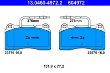 ATE 13.0460-4972.2 brake pad set, disc brake for Peugeot