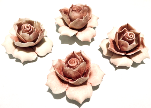COLD PORCELAIN PINK H30mm, Purple Color, Handmade, Made in Italy