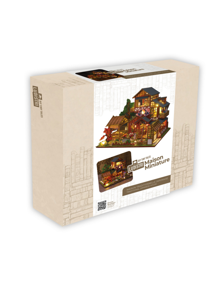 Maison Traditionnelle Japonaise Miniature LUDISTRIBLU0001 Idée Cadeau Maquette DIY