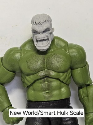 3d Print FIXIT YELLING GREEN GUY HEAD Fits SMART HULK FIGURE 1:12 Legends