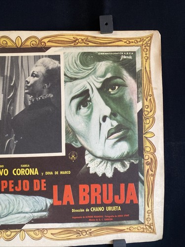 Der Hexenspiegel 1962 ROSITA ARENAS Orig. Mexikanische Lobbykarte HORROR - Bild 3 von 3