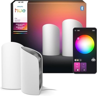 PHILIPS HUE PLAY SMART WALL WASHER WHITE COLOR LIGHT WITH COLORCAST - 2 PACK