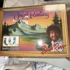 BOB ROSS Joy Of Painting Crew Socks 3 Pairs Adult Collectible Boxed Gift Set