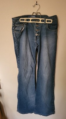 Vanity Jeans Sz27x31 6121 style button fly Flare Blue  5 pocket mom jeans party