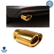 Stainless Steel Car Exhaust Tip - Polished Adjustable Universal Fit