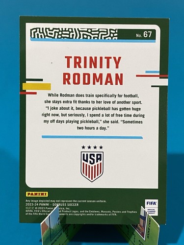 2023-24 Donruss Trinity Rodman argento diamante parallelo #67 USWNT - Foto 2 di 2