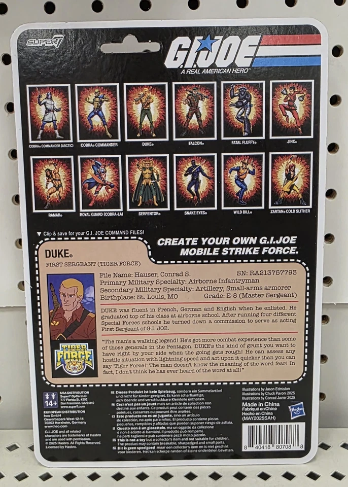 GI JOE SUPER 7 REACTION + TIGER FORCE DUKE First Sergent Target Exclusive Figure - Image 2 of 4