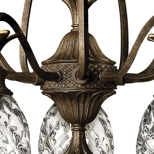 Hinkley Plantation 22 1/2" Bronze 5-Light Pineapple Glass Chandelier - Picture 4 of 6