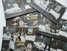 XMAS EVE, CHILDREN. Set of 6 Early 1900's G D & D L Postcards (28a)