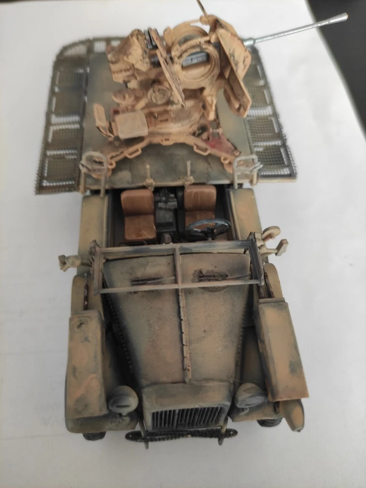 Modelino Italeri Hanomag 7ton Con Mitragliera Da 20mm Della Tamiya - Immagine 3 di 4
