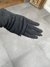 Damenhandschuh Schwarz Stoff Elegant Gr S Ope...