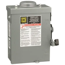 SQUARE D D211NRB Safety Switch, Fusible, 30 A, Steel 2JXU1