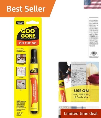 on the Go Pen - Adhesive Remover - Quickly Removing Stubborn Stickers Crayon ...