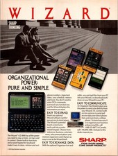 1992   SHARP Wizard OZ-8000  PC Computer Print Ad   90s GA.03