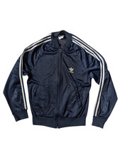 Vintage 80/90s Adidas ATP Keyrolan USA Made Navy blue 3 Stripes Track Jacket S