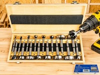 16-Tlg. Forstnerbohrer Set Holzbohrer Satz Zentrierspitze Scharnierbohrer 6-54Mm
