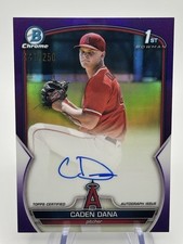 2023 Bowman Draft Chrome Caden Dana 1st Prospect Auto Purple /250 Angels 