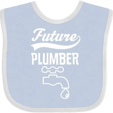 Inktastic Future Plumber Childs Plumbing Baby Bib Job Boys Girls Occupation