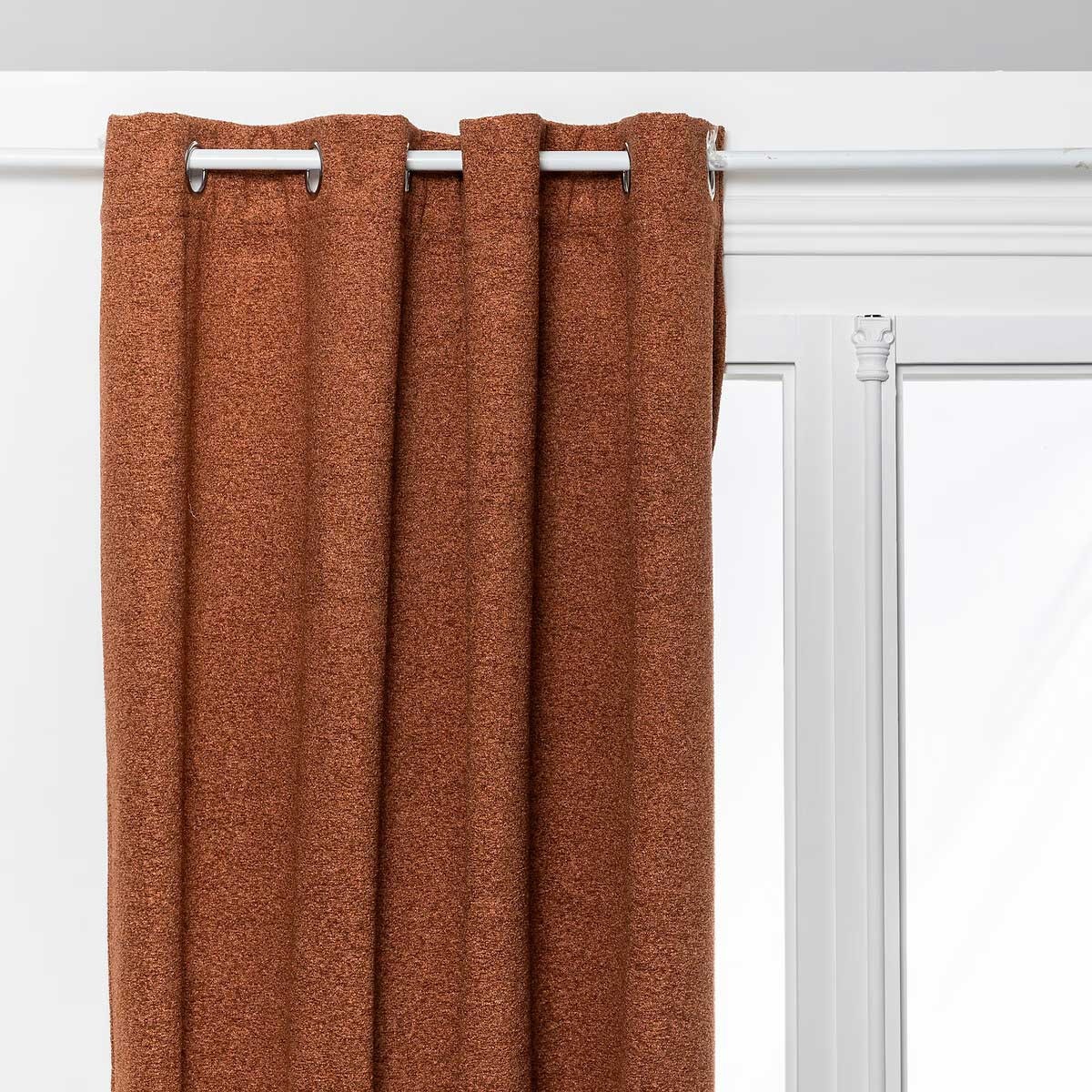 Rideau occultant anti froid Soana terracotta 140x260 pour bloquer vis-à-vis et lumière