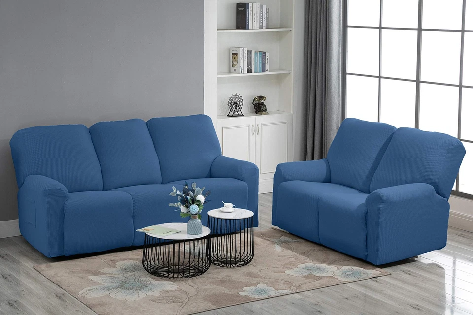 2 Sitzer Sesselschoner Liegestuhlbezug Sesselhusse Sesselschoner für Fernsehs... - Bild 2 von 4