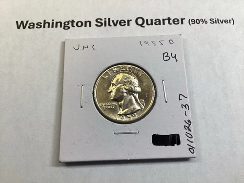 1955 D Washington Silver Quarter from Denver Mint in BU Condition 011026 37tk