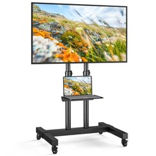 Mobile TV Stand Rolling TV Cart w/Mount Lockable Wheels for 32 47 55 83 inch TVs