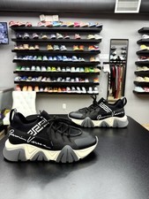 AUTHENTIC RARE Versace Squalo Black Signature Trainer Shoes Size 40 / 7 US 🔥
