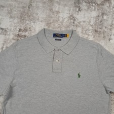 Polo Ralph Lauren Polo Shirt Mens Large Gray Custom Slim Fit