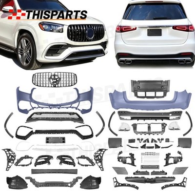Fit MERCEDES BENZ 2020-2024 GLS X167 To AMG 63 Front Rear Bumper Grille Body Kit