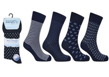 Herren Diabetikersocken nicht elastisch weich Baumwolle reich lockere Passform Griff UK 6-11