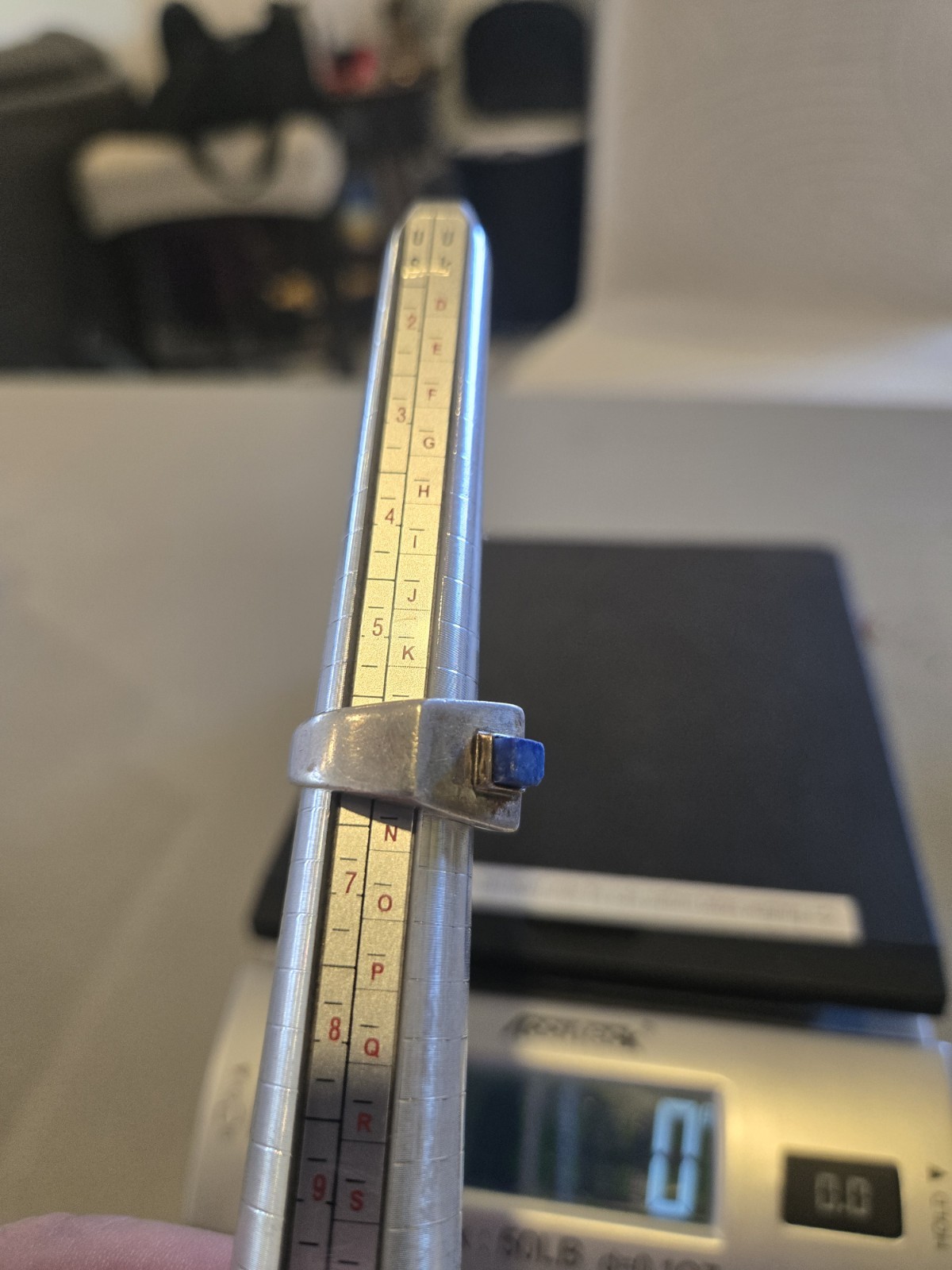 sterling silver 925 ring with a square lapis lazu… - image 1