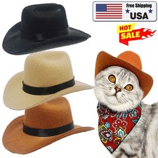 Halloween Costumes Pet Cowboy Costume for Dogs Cat Cowboy Hat Party Accessories