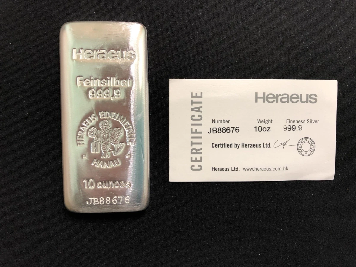 Heraeus Silver Bullion Bars & Rounds for sale | eBay