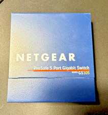 NETGEAR GS105 v4 ProSafe 5-Port Gigabit Switch + Power Cable