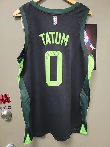 Jayson Tatum Signed Auto Jersey Celtics Fanatics COA Basketball Green Nike JAJ1