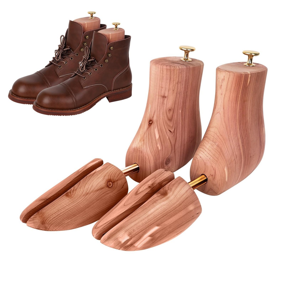 Cedar Boot Trees for Men & Women- Shoe Tree for Boots - Shoe
