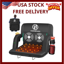 HOPERAN Massage Heated Stadium Seats for Bleachers with Back Support Lumbar...