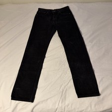 Levis 505 Mens 32x34 Black Regular Fit Straight Leg Jeans Made in USA Vintage
