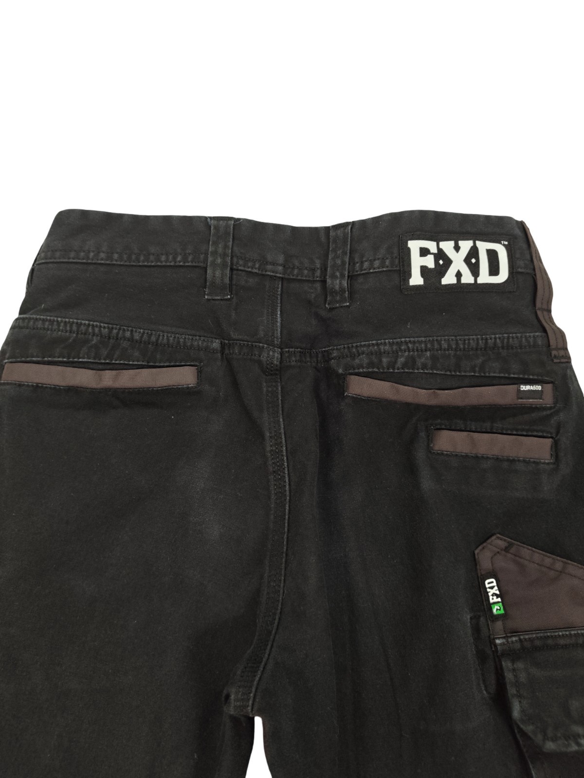 FXD WP4 Cargo Jogger Pants Men's Size 28W 30L Black Work Tradie Cuffed image 4