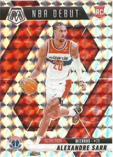2024-25 Panini Mosaic Alexandre Sarr #254 Silver Prizm SP RC Washington Wizards