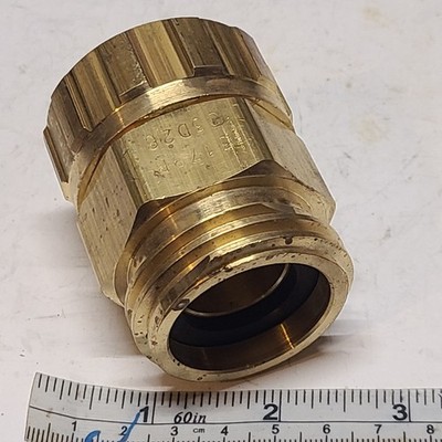 1-3/4'' ACME Brass LP Gas Bobtail Hose Filler Adapter w/ Swivel Check Valve  Rego