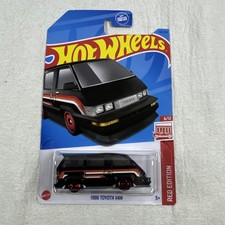 2023 Hot Wheels #95 Red Edition 6/12 1986 TOYOTA VAN Black w/Red AD Spoke Wheel